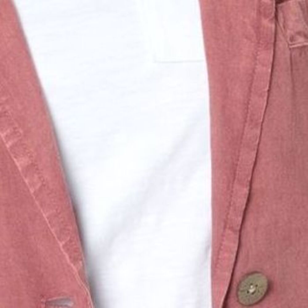 Peace Love World Women's Jacket Sz 2XS (XXS) Boheme Relaxed Linen Pink A647721 - Picture 2 of 4